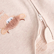 Load image into Gallery viewer, Neutral Hamish Baby 100% Cotton Sleepsuits 3 Pack