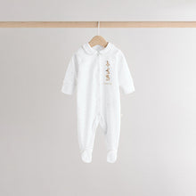 Load image into Gallery viewer, White Sleepsuits 3 Pack