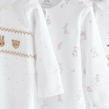 Load image into Gallery viewer, White Sleepsuits 3 Pack