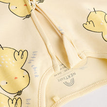 Load image into Gallery viewer, Yellow Spring Two Way Zip 100% Cotton Baby Sleepsuits 3 Pack