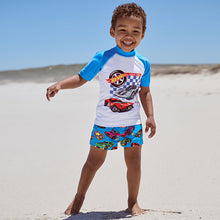 Load image into Gallery viewer, Hot Wheels Rash Vest and Swim Shorts Set (3mths-6yrs)