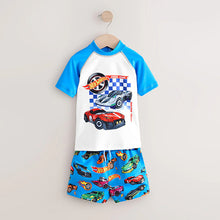 Load image into Gallery viewer, Hot Wheels Rash Vest and Swim Shorts Set (3mths-6yrs)