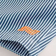Load image into Gallery viewer, Blue/White Stripe Swim Shorts