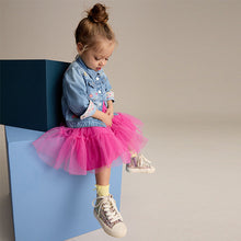 Load image into Gallery viewer, Mid Blue Denim Unicorn Western 100% Cotton Jacket (3mths-6yrs)