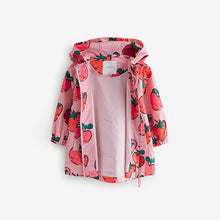 Load image into Gallery viewer, Pink Strawberry/Apple Shower Resistant Cagoule Jacket (3mths-6yrs)
