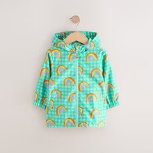 Load image into Gallery viewer, Green Rainbow Shower Resistant Cagoule Jacket (3mths-6yrs)