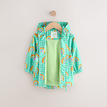 Load image into Gallery viewer, Green Rainbow Shower Resistant Cagoule Jacket (3mths-6yrs)
