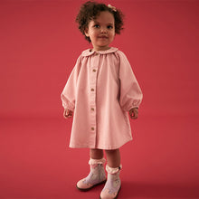 Load image into Gallery viewer, Pink Stripe Print 100% Cotton Shirt Dress (3mths-6yrs)