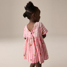 Load image into Gallery viewer, Pink Stripe Boxy Summer Dress (3mths-6yrs)