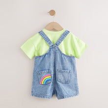Load image into Gallery viewer, Denim Dungaree and T-Shirt (3mths-6yrs)
