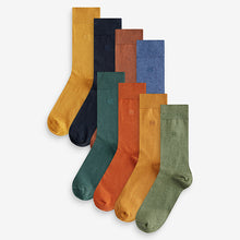 Load image into Gallery viewer, Blue/Orange/Green 8 Pack Embroidered Lasting Fresh Socks