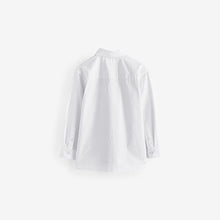 Load image into Gallery viewer, White Relaxed Fit Long Sleeve Oxford Shirt