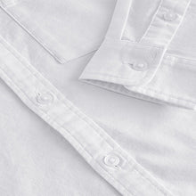 Load image into Gallery viewer, White Relaxed Fit Long Sleeve Oxford Shirt
