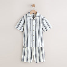 Load image into Gallery viewer, Ecru Stripe Sleeve Stripe Shirt and Shorts Set (3-12yrs)