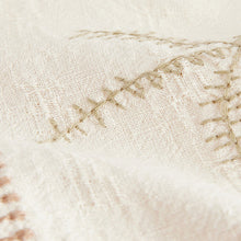 Load image into Gallery viewer, Ecru White Short Sleeve Embroidered 100% Cotton Shirt