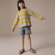 Load image into Gallery viewer, Mid Blue SmileyWorld® Shorts (3-12yrs)