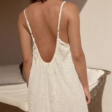 Load image into Gallery viewer, White Textured Jersey Maxi Dress