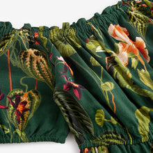 Load image into Gallery viewer, Emerald Green Off Shoulder Wide Leg Jumpsuit