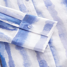 Load image into Gallery viewer, Blue Tie Dye Beach Shirt Cover-Up