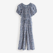 Load image into Gallery viewer, Navy Blue Ditsy Cut Out Jumpsuit (3-12yrs)