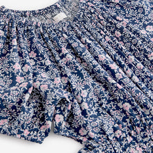 Load image into Gallery viewer, Navy Blue Ditsy Cut Out Jumpsuit (3-12yrs)