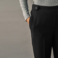 Load image into Gallery viewer, Black Tailored Bootcut Trousers