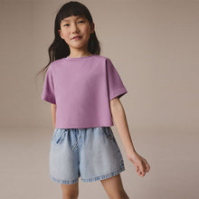 Load image into Gallery viewer, Purple Boxy T-Shirt (3-12yrs)