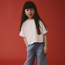 Load image into Gallery viewer, White Boxy T-Shirt (3-12yrs)