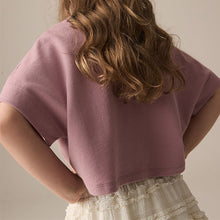 Load image into Gallery viewer, Lilac Purple Boxy Bows T-Shirt (3-12yrs)