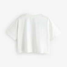 Load image into Gallery viewer, White Sequin Heart Print T-Shirt (3-12yrs)