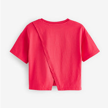 Load image into Gallery viewer, Red 100% Cotton Sequin Heart Print T-Shirt (3-12yrs)