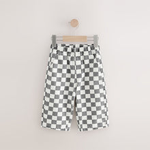 Load image into Gallery viewer, Black/White Checkerboard Pull On Wide Trousers (3mths-6yrs)