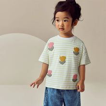 Load image into Gallery viewer, Yellow Flower Short Sleeve T-Shirt (3mths-6yrs)