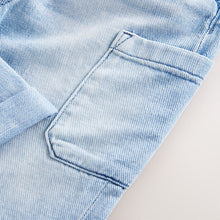 Load image into Gallery viewer, Light Blue Denim Cargo Jeans