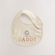Load image into Gallery viewer, Neutral Character I Love My Mummy/Daddy Baby Bibs 2 Pack