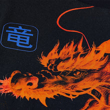 Load image into Gallery viewer, Black/Orange Dragon Regular Fit Short Sleeve All-Over Print T-Shirt