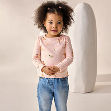 Load image into Gallery viewer, Pink Fairy Rib Long Sleeve T-Shirt (3mths-6yrs)