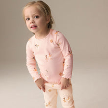 Load image into Gallery viewer, Pink Fairy Rib Long Sleeve T-Shirt (3mths-6yrs)