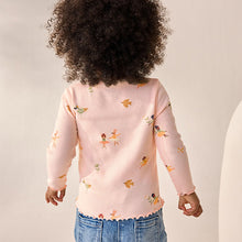 Load image into Gallery viewer, Pink Fairy Rib Long Sleeve T-Shirt (3mths-6yrs)