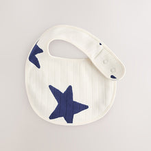 Load image into Gallery viewer, Navy Baby Bibs 5 Pack