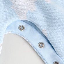 Load image into Gallery viewer, Blue Crocodile Jersey Baby Dungarees And Bodysuit Set