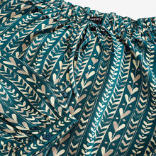 Load image into Gallery viewer, Blue/Cream Heart Print Boho Tie Waist Long Sleeve Mini Shirt Dress