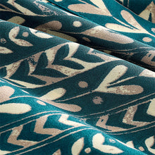 Load image into Gallery viewer, Blue/Cream Heart Print Boho Tie Waist Long Sleeve Mini Shirt Dress