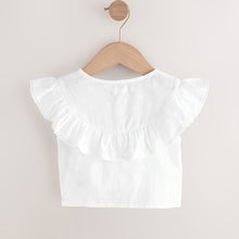 Load image into Gallery viewer, White 100% Cotton Tie Front Blouse (3-12yrs)