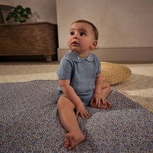 Load image into Gallery viewer, Blue Knitted Top and Short Baby Set (0mths-18mth)