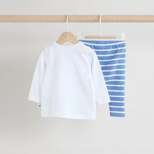 Load image into Gallery viewer, Blue Dino Baby T Shirt and Legging Set (0mths-18mth)