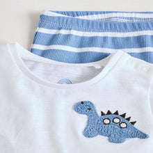 Load image into Gallery viewer, Blue Dino Baby T Shirt and Legging Set (0mths-18mth)