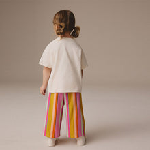 Load image into Gallery viewer, Rainbow Bunny Short Sleeve 100% Cotton T-Shirt and Wide Trousers Set (3mths-6yrs)