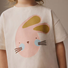 Load image into Gallery viewer, Rainbow Bunny Short Sleeve 100% Cotton T-Shirt and Wide Trousers Set (3mths-6yrs)