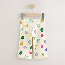 Load image into Gallery viewer, Rainbow Flower Ribbed Wide Leg Trousers Leggings (3mths-6yrs)